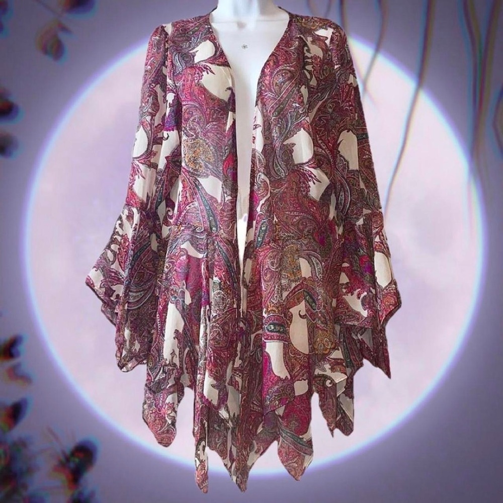 Wrangler Paisley Open Cardigan/Cover-Up